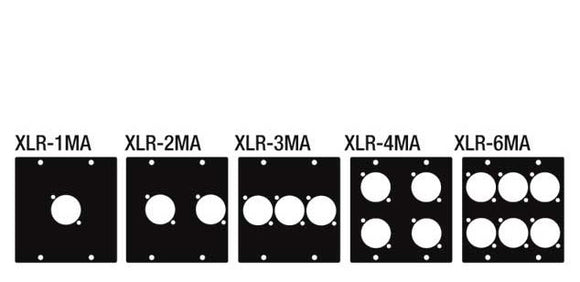 Raxxess XLR-4MA XLR Male 4 Device Modular Panel