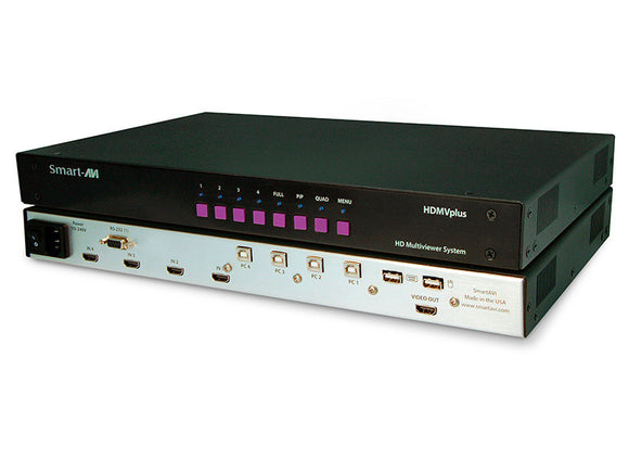 SmartAVI SM-HDMV-PLUS 4-Port HDMI + USB Multiviewer and KVM Switch