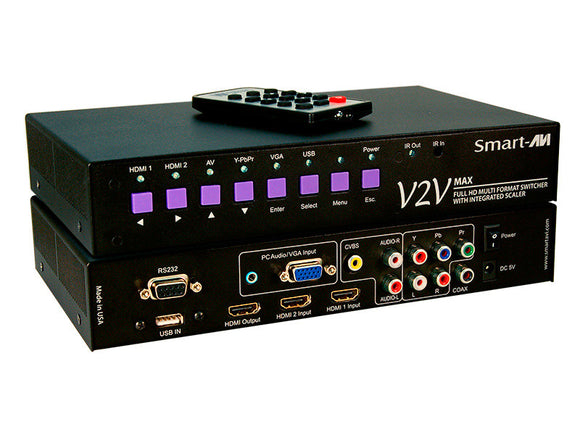 SmartAVI V2V-MAX-S 6-Port HDMI Switcher Scaler and Converter