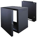 7 Space Deep Wall Rack with Door -Black