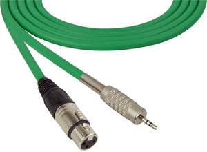 Cable XLRJ-Stereo Mini 1.5ft.Green