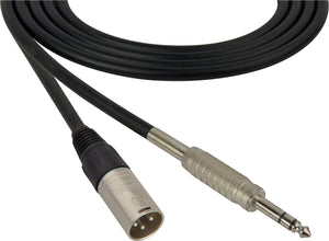 Canare Star-Quad Microphone Cable XLR Male to 1/4" TRS Male 3FT (Multiple Colors)