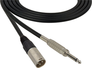 Canare Star-Quad Microphone Cable XLR Male to 1/4" TS Male 3FT (Multiple Colors)