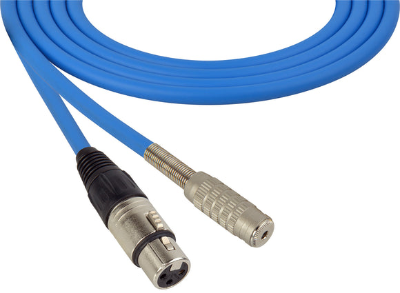 Canare Star-Quad Cable XLR Female to 3.5mm TS Female 25 Foot - Blue