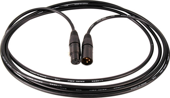 Canare Star-Quad Microphone Cable XLR-M to XLR-F with Neutrik Black-Gold XLR Connectors 75FT