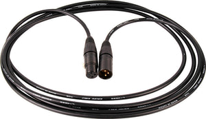 Canare Star-Quad XLR Male to XLR Female Microphone Cable with Neutrik Black-Gold XLRs 35FT