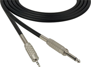 Canare Star-Quad Microphone Cable 1/4" TS Male to 3.5mm TRS Male 1.5FT (Multiple Colors)