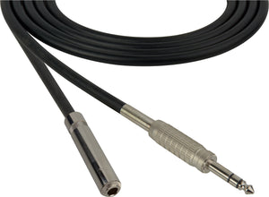 Canare Star-Quad Microphone Cable 1/4" TRS Male to 1/4-TRS Female 15FT (Multiple Colors)