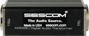 Sescom SES-AES-EBU-2 BNC Female to XLR-M AES/EBU Impedance Transformer