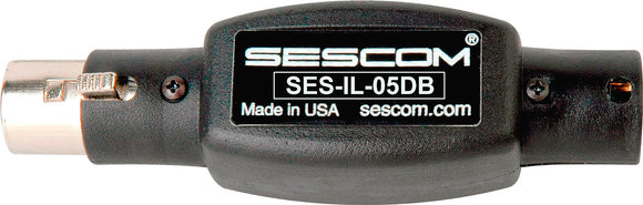 Sescom SES-IL-05DB XLR Male to XLR Female In Line Attenuator - 05db