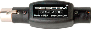 Sescom SES-IL-10DB XLR Male to XLR Female In Line Attenuator - 10db