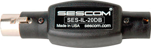 Sescom SES-IL-20DB XLR Male to XLR Female In Line Attenuator - 20db