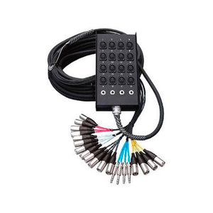 RapcoHorizon 16-Channel 12x4 Signal Series Fan to Box Snake with 1/4in Returns 50FT