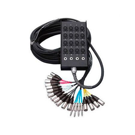 RapcoHorizon 16-Channel 12x4 Signal Series Fan to Box Snake with 1/4in Returns 100FT