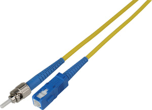 1-Meter 9u/125u Fiber Optic Patch Cable Singlemode Simplex ST to SC - Yellow