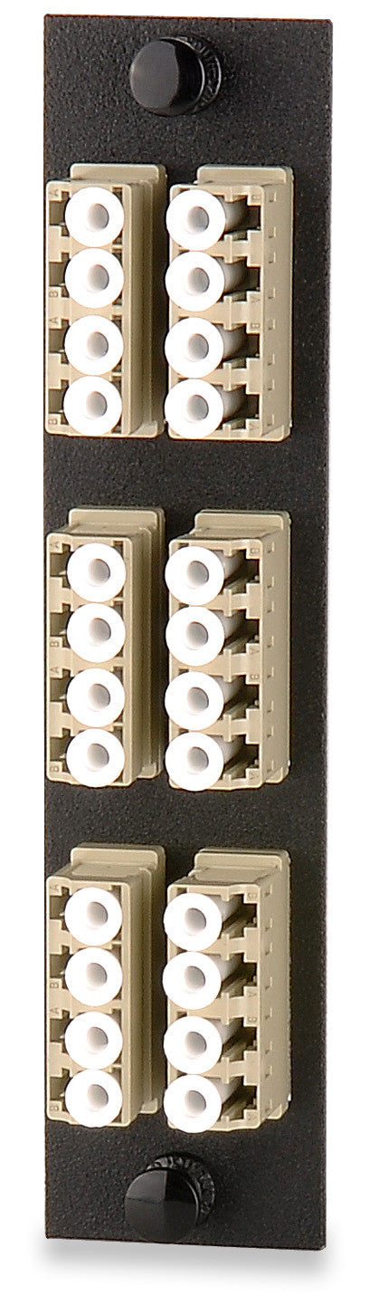 Signamax UFE-B-12LC 24-Fiber (6-Quad) LC Multimode Adapter Plate - Beige