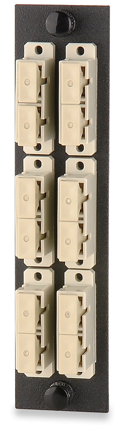 Signamax UFE-B-12SC 12-Fiber (6-Duplex) SC Multimode Adapter Plate - Beige