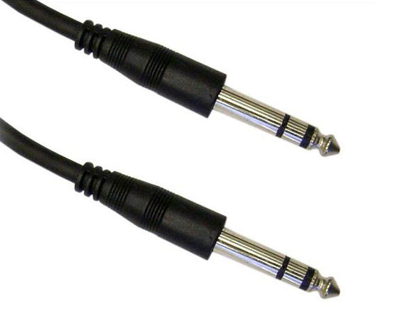 TecNec 1/4in Stereo Male to Male 1/4in Stereo Molded Audio Cable 3FT