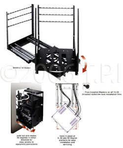 SRSR-4-30 30 Space Sliding Rotating Rack