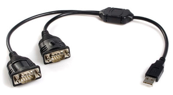 StarTech ICUSB232C2 2 Port USB to RS232 Serial DB9 Adapter Cable