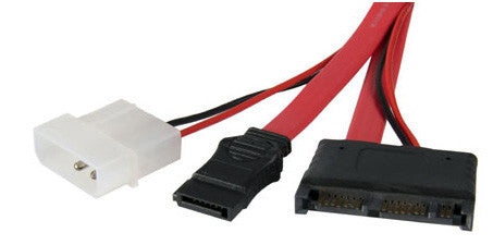 Micro SATA Male to Female Cable with LP4 Power Cable 12 Inch