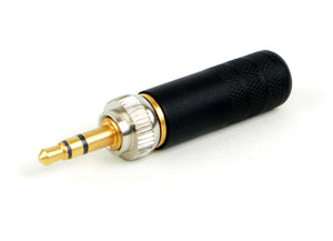 Switchcraft 35HDLBAUS 3.5MM Locking Stereo Plug - Black Handle Gold Plug