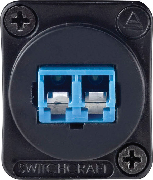 Switchcraft EHLC2 Duplex Singlemode LC Fiber Optic Chassis Mount Feed-Thru Black