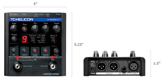 TC-Helicon VoiceTone Create XT - Vocal Effect Foot Pedal