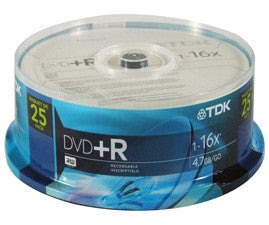 TDK 48508 25 Pack 16X DVD+R Spindle