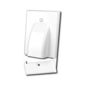 TecNec Hinged Bulk Cable Wall Plate (Single-Gang White)