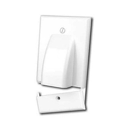 TecNec Hinged Bulk Cable Wall Plate (Dual Gang White)