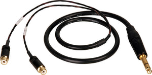 TecNec Premium Y-Cable - 1/4in Stereo Male to 2 RCA Females 25FT