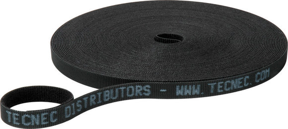 TecNec .5in x 75FT Uni-Wrap Strap Velcro - Black