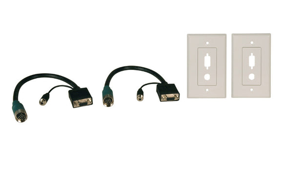 Tripp Lite EZA-VGAAF-2 Easy Pull Type-A Connectors - (F/F set of VGA with Audio and Faceplates)