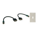 Tripp Lite EZA-VGAX-2 Easy Pull Type-A Connectors - (M/F set of VGA with Faceplate)