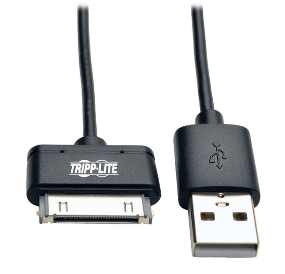 Tripp Lite M110-10N-BK USB Sync/Charge Cable with Apple 30-Pin Dock Connector Black 10 inch (.24 m)