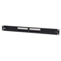 Tripp Lite N052-012 12-Port 1U Rackmount Cat5e 110 Patch Panel 568B RJ45 Ethernet