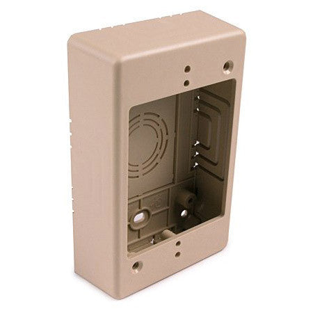 HellermannTyton Single-Gang Junction Box - 1-1/4 Inch Deep - Office White