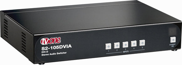 TV One S2-105DVIA 5x1 DVI-D and Stereo Audio Switcher