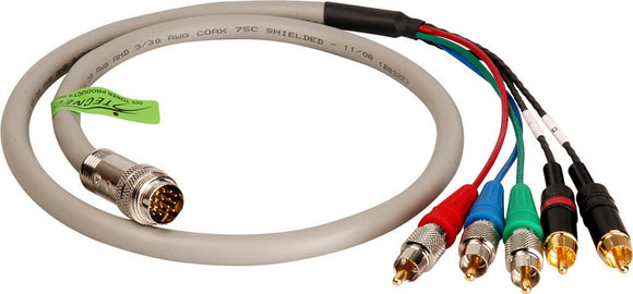 2 RCA Audio and 3 RCA Component Video Twist Lead for Twist and Pull Breakaway Cable 20FT