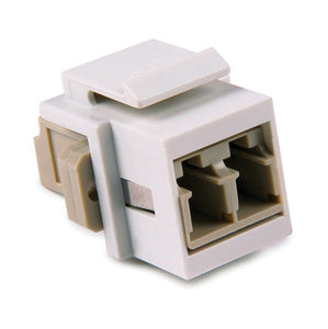 HellermannTyton LCMMINSERT-W LC Multimode Fiber Module - Beige - White