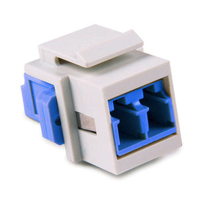 HellermannTyton LCSMINSERT-W LC Single mode Fiber Module - Blue - White