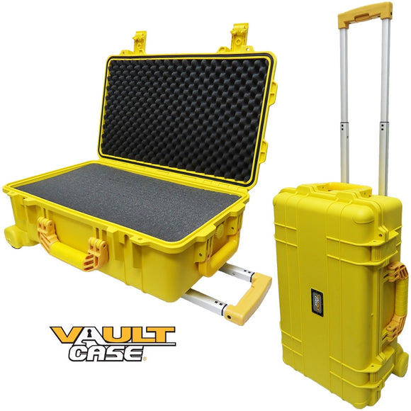 Vault Case VC-22 21x14x9 Inch Water Resistant Case with Trolley (Yellow)