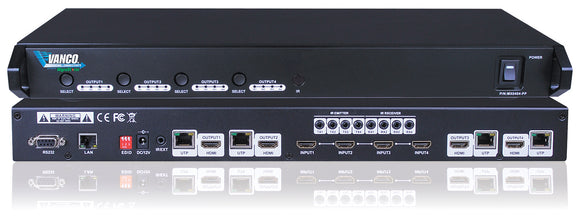 Vanco 280754 4x4 HD-BaseT HDMI Matrix Switcher with CAT5 Outputs