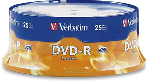 Verbatim 16x Write Once DVD-R 25 PK Spindle