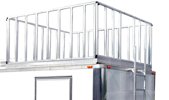 Production Trailer 8ft Reinforced Observation Deck Option with Railings & Ladder