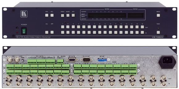 Kramer VS-162AV 16x16 Video & Bal Audio Switcher