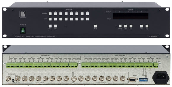 Kramer VS-848 - 8x8 Video and Balanced Audio Switcher