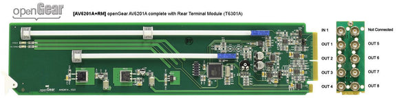 Ward-Beck openGear AV6201A-RM complete with Rear Terminal Module T6301A