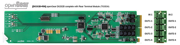 Ward-Beck openGear D6202B-RM complete with Rear Terminal Module T6303A